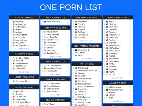 One Porn List